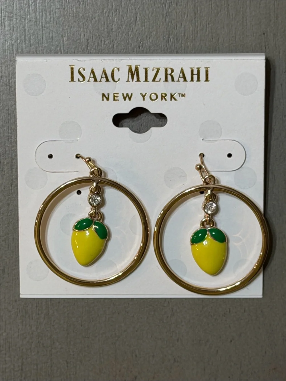 Isaac Mizrahi New York — Lemon Hoop Earrings